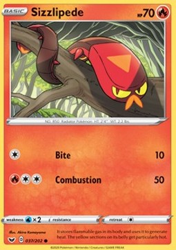 Sizzlipede - Sword & Shield (Common) [SSH-37] Hover Image