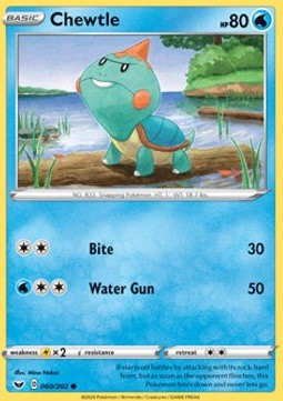 Chewtle - Sword & Shield (Common) [SSH-60] Hover Image