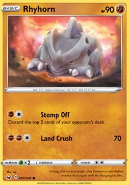 Rhyhorn - Sword & Shield (Common) [SSH-97] Imagen principal del producto