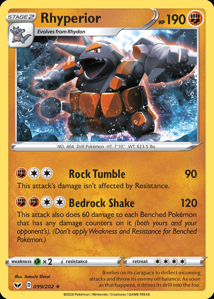 Rhyperior - Sword & Shield (Holo Rare) [SSH-99] Immagine principale del prodotto