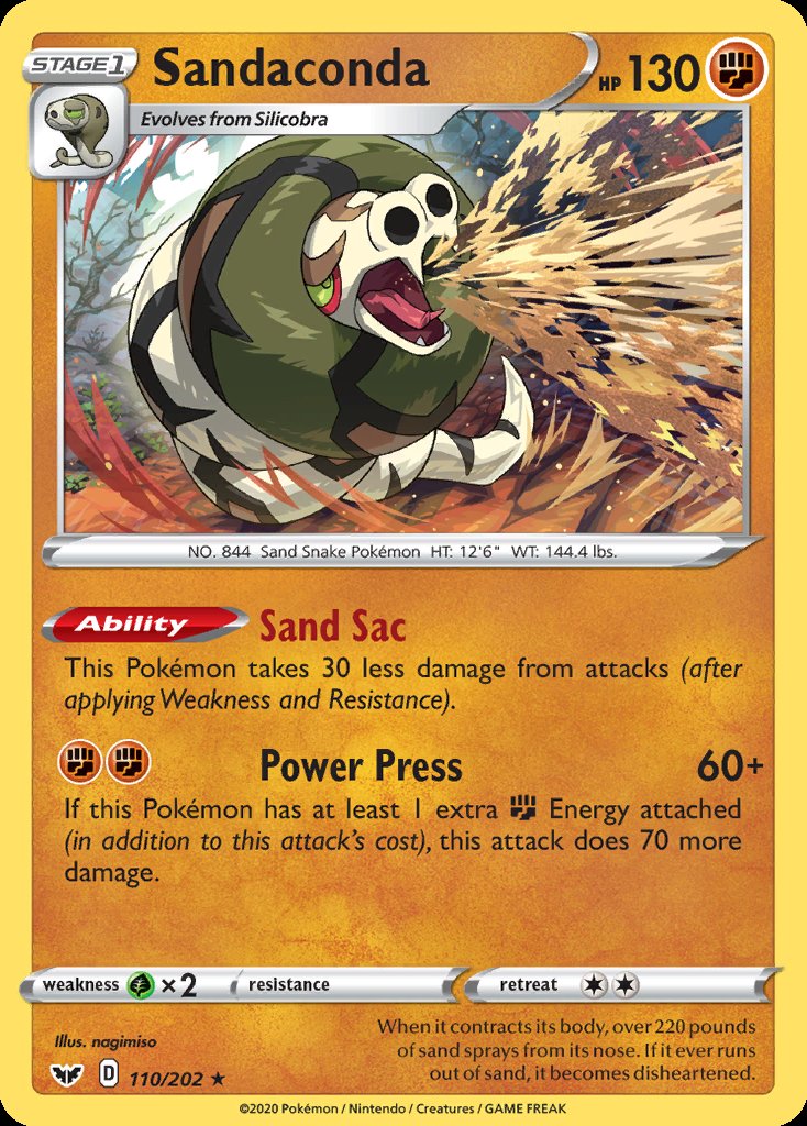 Sandaconda - Sword & Shield (Holo Rare) [SSH-110] Immagine principale del prodotto