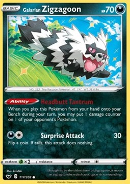 Galarian Zigzagoon - Sword & Shield (Common) [SSH-117] Main image