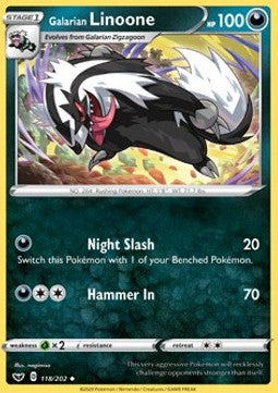 Galarian Linoone - Sword & Shield (Uncommon) [SSH-118] Hover Image