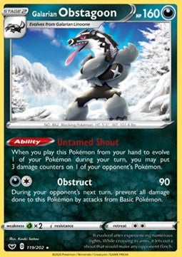 Galarian Obstagoon - Sword & Shield (Holo Rare) [SSH-119] Hoofdafbeelding