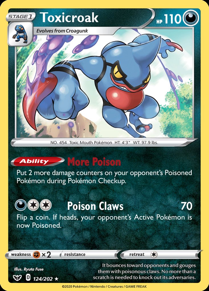 Toxicroak - Sword & Shield (Holo Rare) [SSH-124] Immagine principale del prodotto