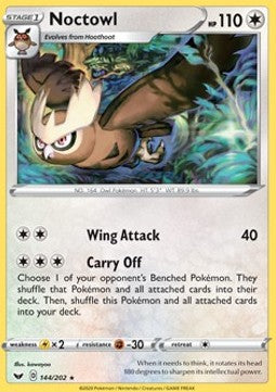 Noctowl - Sword & Shield (Rare) [SSH-144] Hover Image