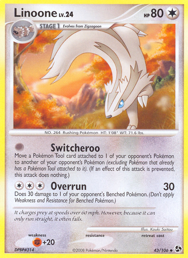 Linoone Lv.24 – Great Encounters 43 – Pokémon TCG single card Hoofdafbeelding