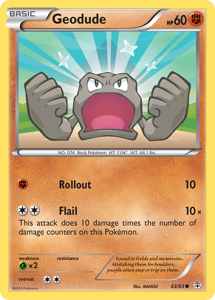 Geodude – Generations 43 – Pokémon TCG single card Image principale du produit