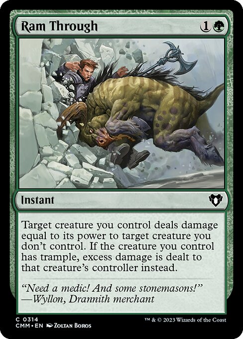 Ram Through – Commander Masters (CMM-314) Magic: The Gathering card Immagine principale del prodotto