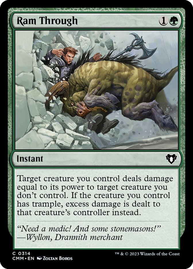 Magic-kaart Ram Through CMM-314 uit Commander Masters (Common)