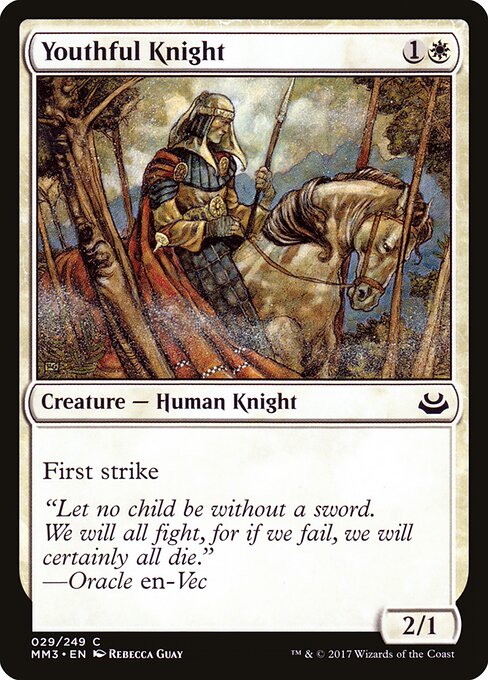 Youthful Knight – Modern Masters 2017 (MM3-29) Magic: The Gathering card | LC-REM-20260804-15573199913292-443e222b-4988-4d0f-9a7c-3e859b0211da