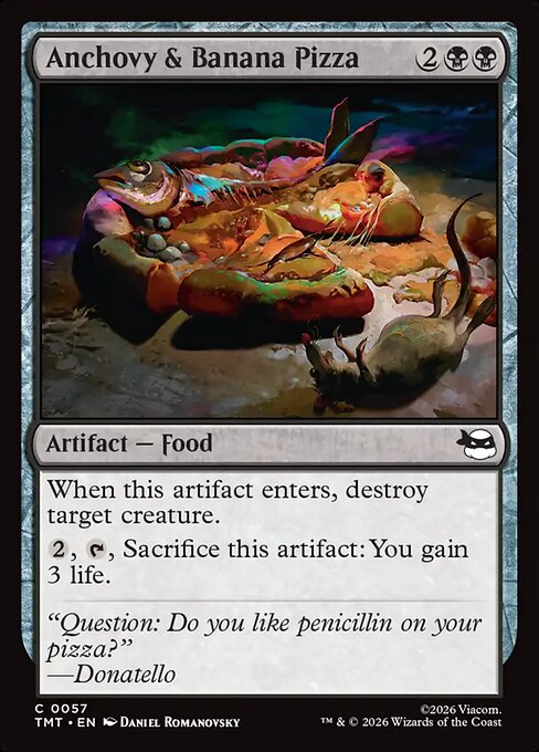 Anchovy & Banana Pizza – Teenage Mutant Ninja Turtles (TMT-57) Magic: The Gathering card