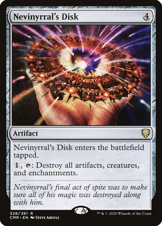 Magic-kaart Nevinyrral's Disk CMR-328 uit Commander Legends (Rare)