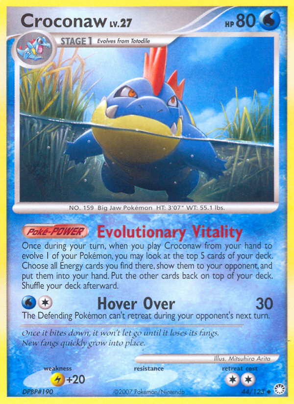 Croconaw Lv.27 – Mysterious Treasures 44 – Pokémon TCG single card Hoofdafbeelding