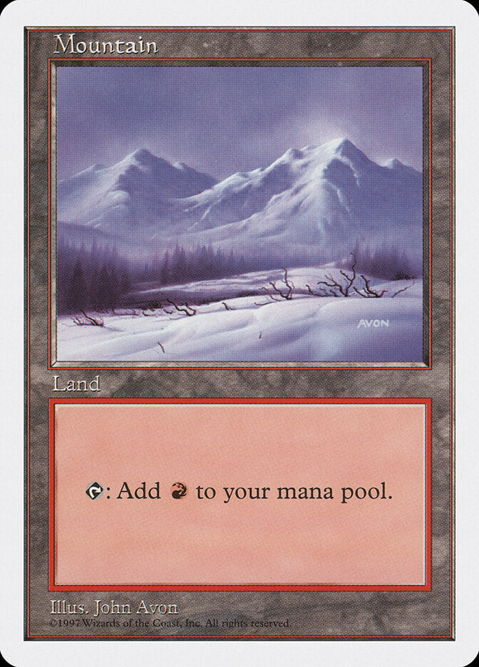 Magic-kaart Mountain 5ED-442 uit Fifth Edition (Land)