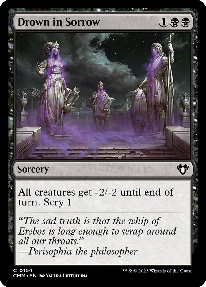 Magic-kaart Drown in Sorrow CMM-154 uit Commander Masters (Common)