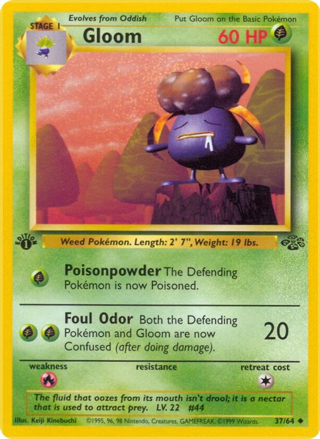 Pokémon-kaart Gloom 37/64 Uncommon uit de set Jungle Hauptbild