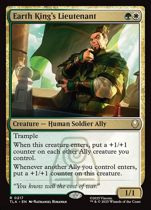 Earth King's Lieutenant – Magic: The Gathering | Avatar: The Last Airbender (TLA-217) Magic: The Gathering card