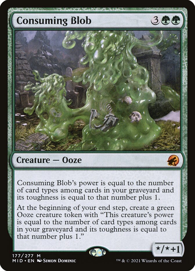 Magic-kaart Consuming Blob MID-177 uit Innistrad: Midnight Hunt (Mythic)