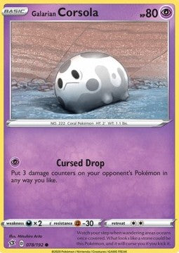 Galarian Corsola - Rebel Clash (Common) [RCL-78] Immagine principale del prodotto