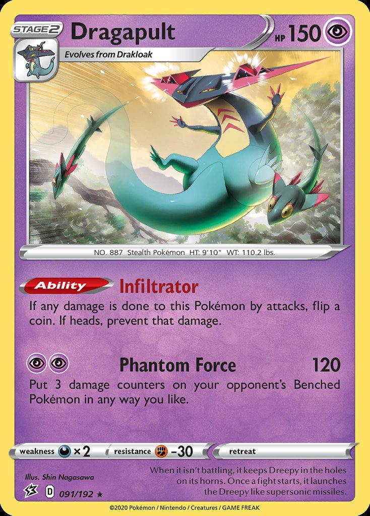 Dragapult - Rebel Clash (Holo Rare) [RCL-91] Imagen principal del producto