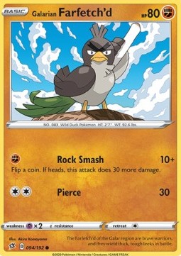 Galarian Farfetch'd - Rebel Clash (Common) [RCL-94] Imagen principal del producto