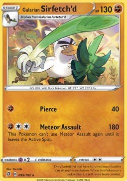 Galarian Sirfetch'd - Rebel Clash (Holo Rare) [RCL-95] Imagen principal del producto