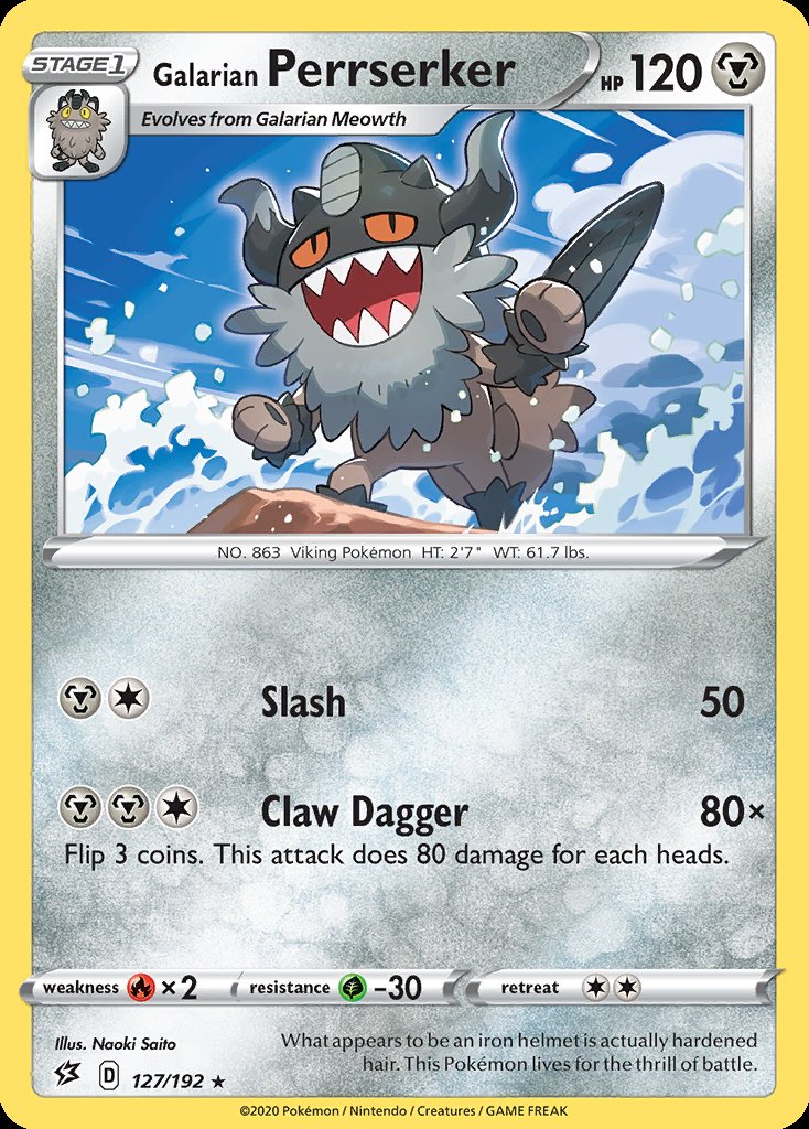 Galarian Perrserker - Rebel Clash (Rare) [RCL-127] Imagen principal del producto