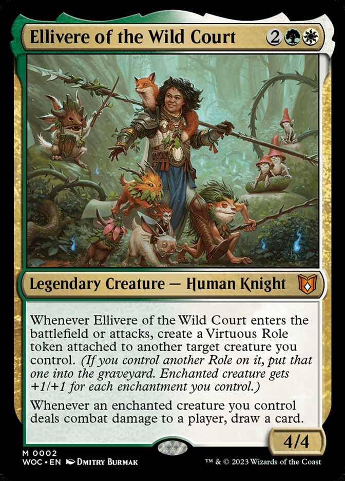Magic-kaart Ellivere of the Wild Court WOC-2 uit Commander: Wilds of Eldraine (Mythic) Image principale du produit