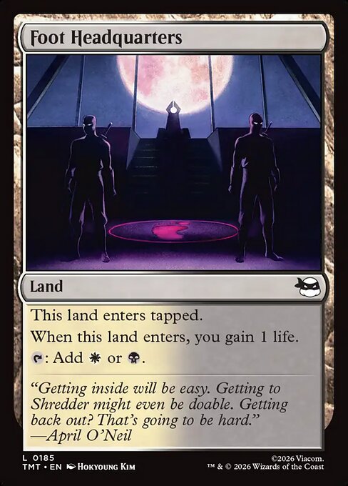 Foot Headquarters – Teenage Mutant Ninja Turtles (TMT-185) Magic: The Gathering card