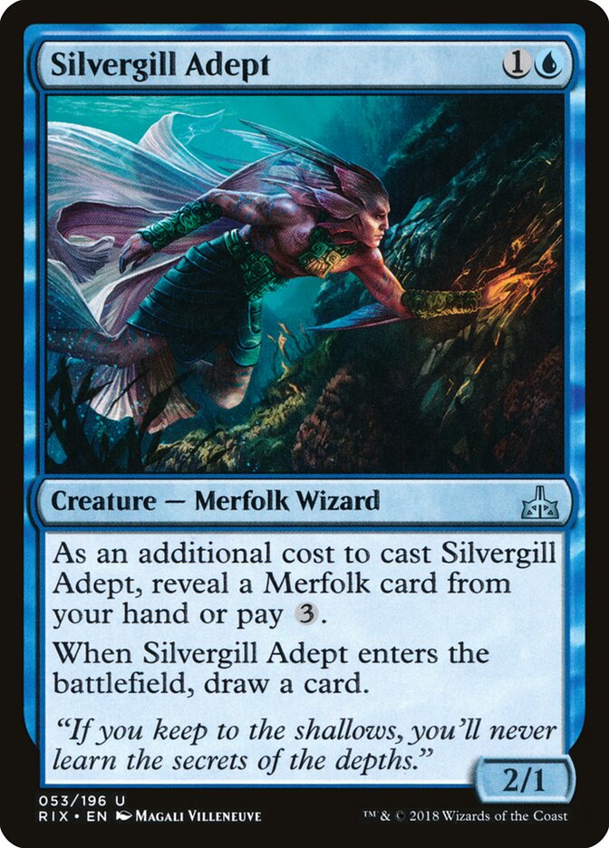 Silvergill Adept - Rivals of Ixalan (Uncommon) [RIX-53]