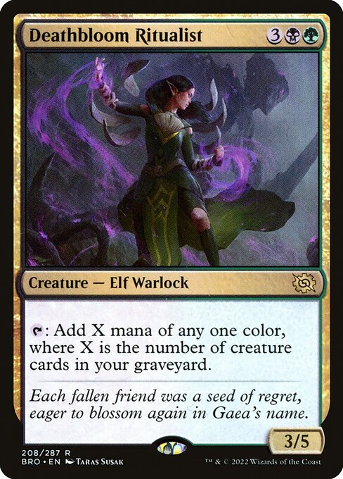 Deathbloom Ritualist – The Brothers' War (BRO-208) Magic: The Gathering card