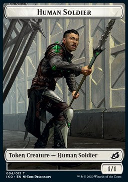 Human Soldier Token (White 1/1) (V.2) - Ikoria: Lair of Behemoths: Extras (Token) [XIKO-T04] Hoofdafbeelding