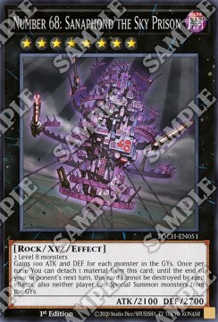 Number 68: Sanaphond the Sky Prison - Toon Chaos (Rare) [TOCH-051] Image principale du produit