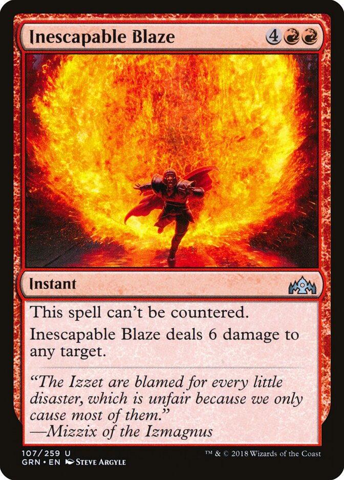 Inescapable Blaze - Guilds of Ravnica (Uncommon) [GRN-107]