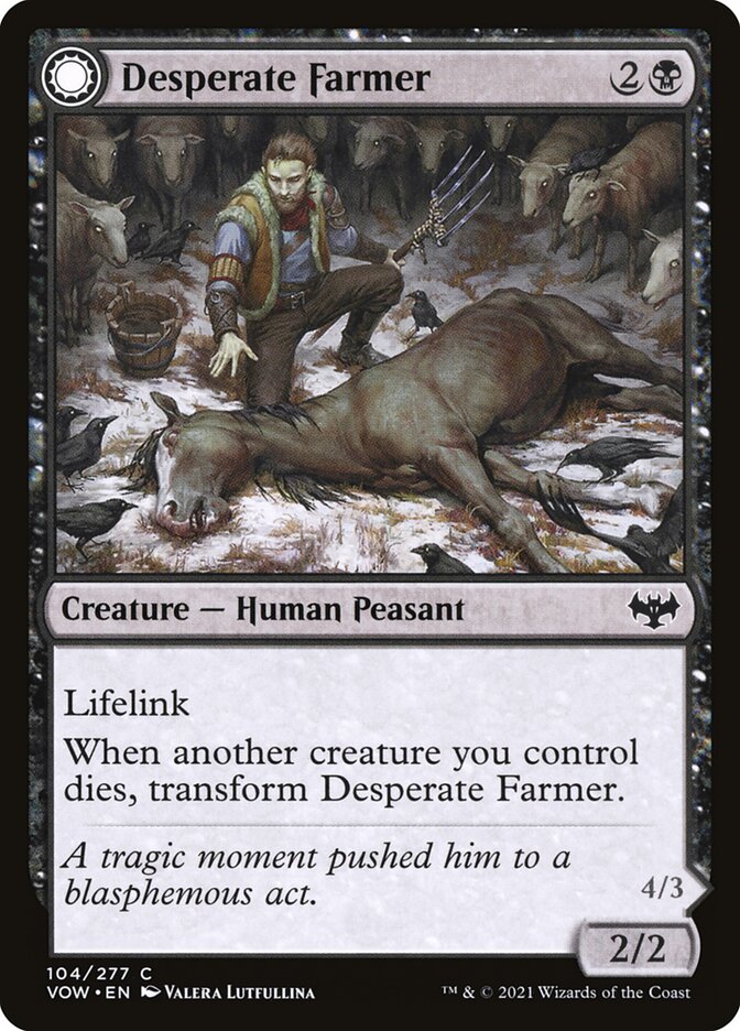 Desperate Farmer // Depraved Harvester - Innistrad: Crimson Vow (Common) [VOW-104] Main image