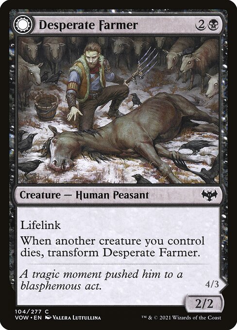 Desperate Farmer // Depraved Harvester – Innistrad: Crimson Vow (VOW-104) Magic: The Gathering card | LC-REM-20260804-15150916927820-467c566e-7f6a-40c9-8fd7-da6ae96df56c