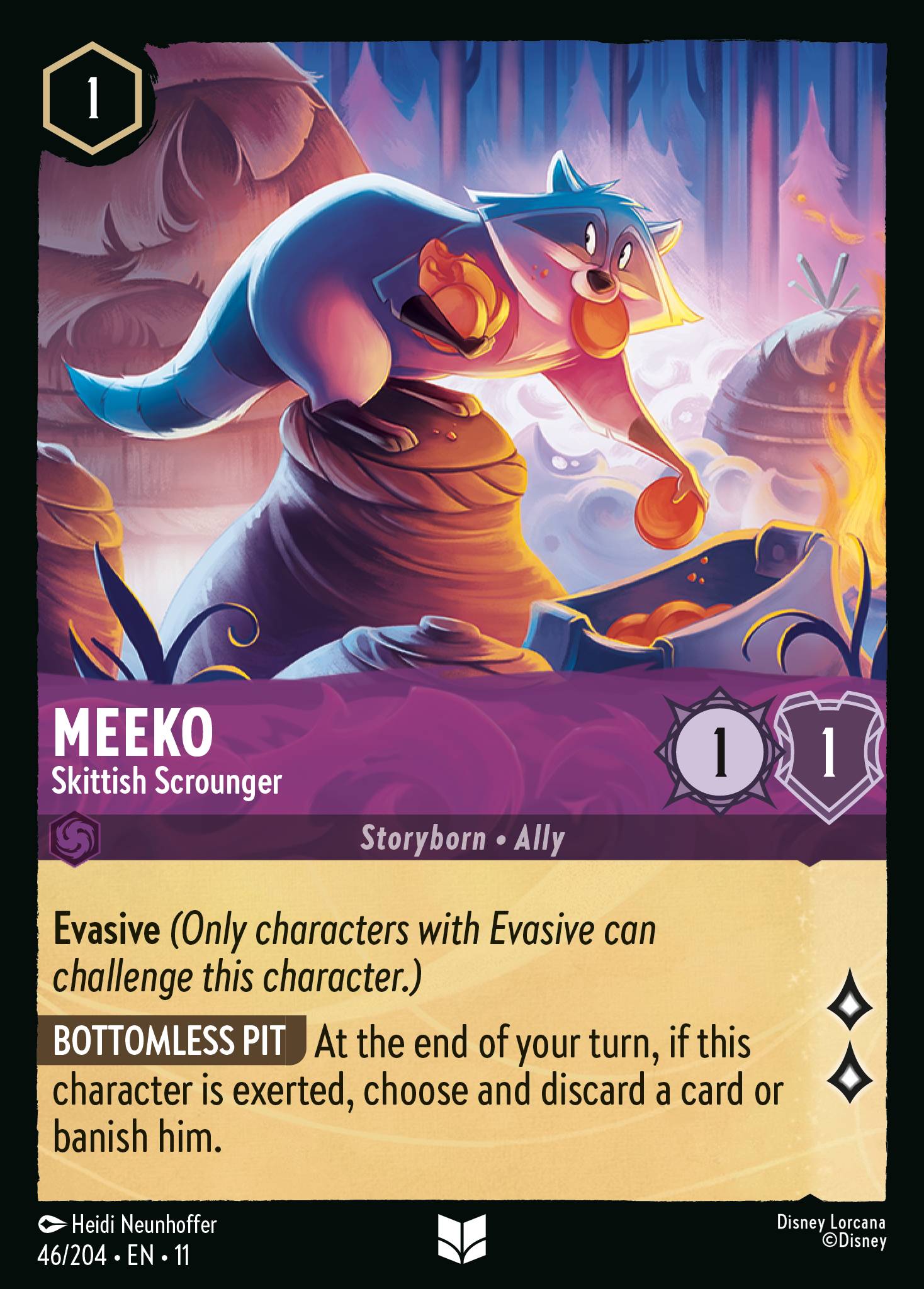 Meeko - Skittish Scrounger — Winterspell (11WSP-46) Disney Lorcana card