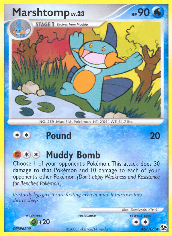 Marshtomp Lv.23 – Great Encounters 46 – Pokémon TCG single card Hoofdafbeelding