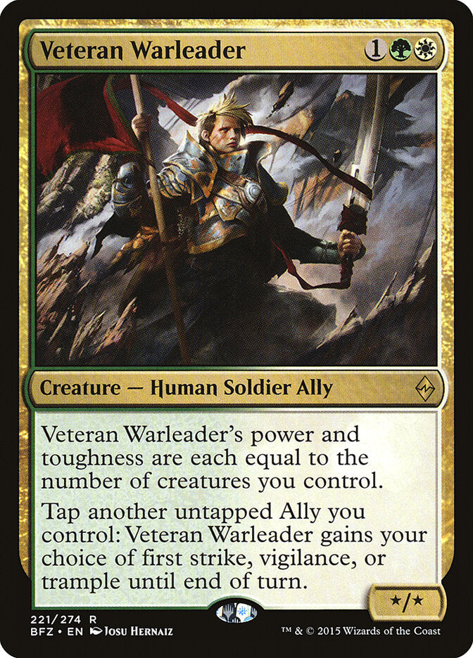 Veteran Warleader - Battle for Zendikar (Rare) [BFZ-221]