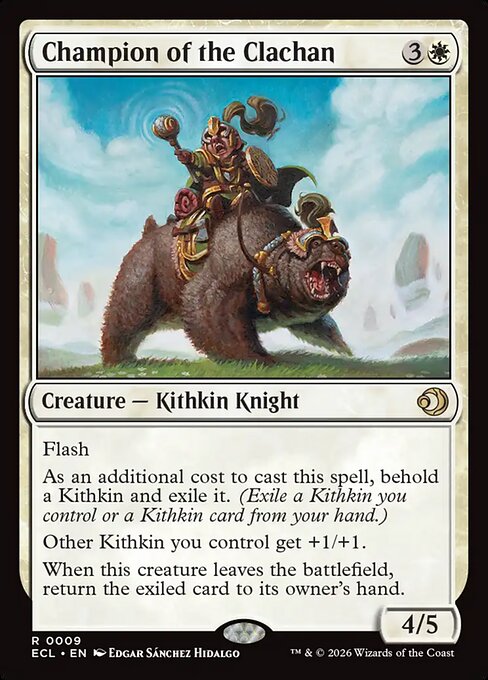 Champion of the Clachan – Lorwyn Eclipsed (ECL-9) Magic: The Gathering card