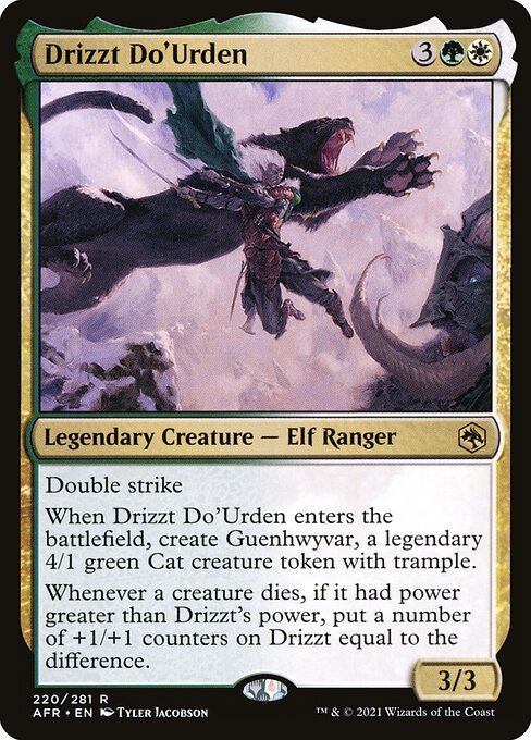 Drizzt Do'Urden – Adventures in the Forgotten Realms (AFR-220) Magic: The Gathering card