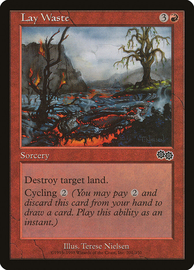 Magic-kaart Lay Waste USG-201 uit Urza's Saga (Common)