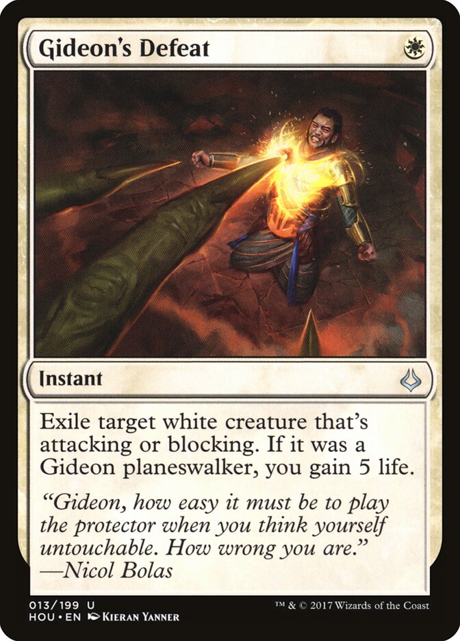 Gideon's Defeat - Hour of Devastation (Uncommon) [HOU-13]