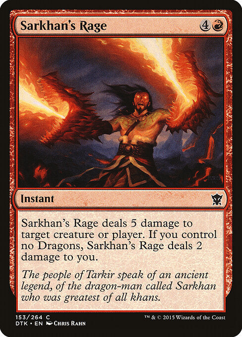 Sarkhan's Rage – Dragons of Tarkir (DTK-153) Magic: The Gathering card