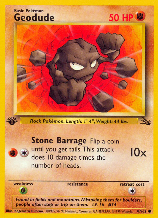 Geodude – Fossil 47 – Pokémon TCG single card Hoofdafbeelding