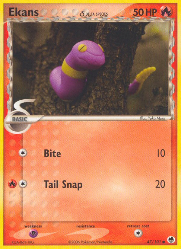 Ekans δ Delta Species – EX Dragon Frontiers 47 – Pokémon TCG single card