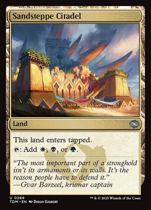 Sandsteppe Citadel – Tarkir: Dragonstorm (TDM-266) Magic: The Gathering card Hoofdafbeelding