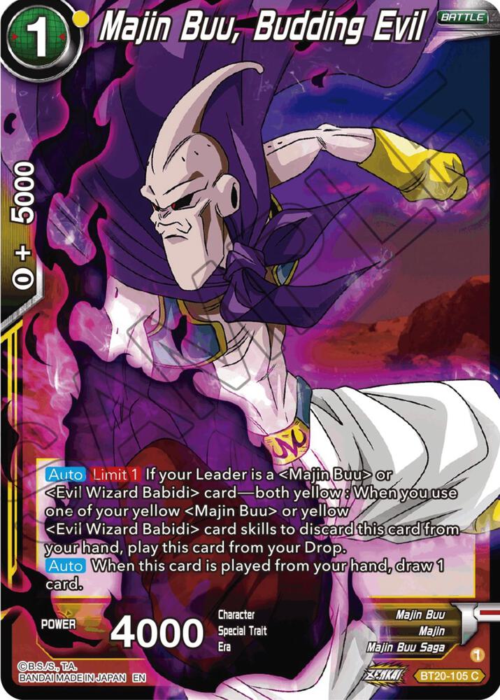 Majin Buu, Budding Evil - Power Absorbed (Common) [BT20-105] — dragon-ball card Hoofdafbeelding