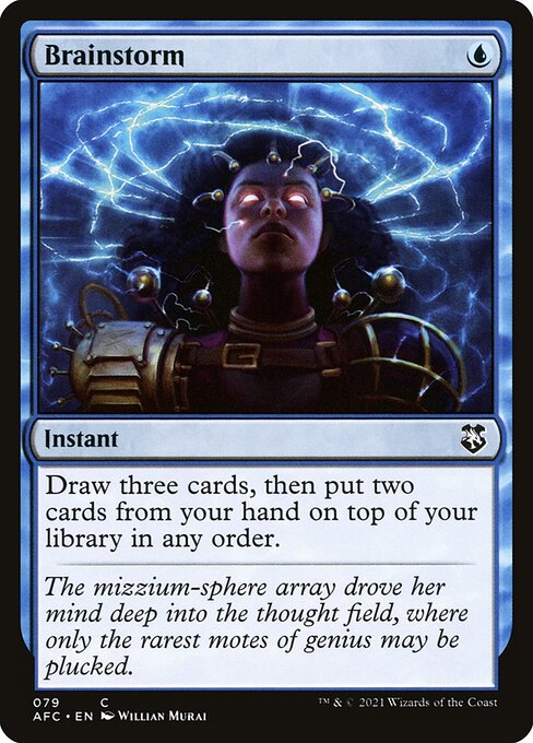 Brainstorm – Commander: Adventures in the Forgotten Realms (AFC-79) Magic: The Gathering card Imagen principal del producto
